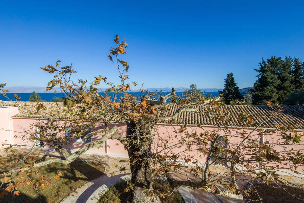 Court-yard and sea views